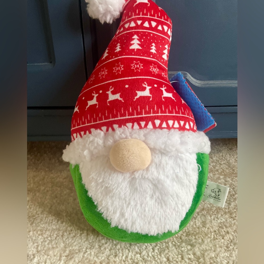 NWT Large Christmas Gnome Dog Plush Toy